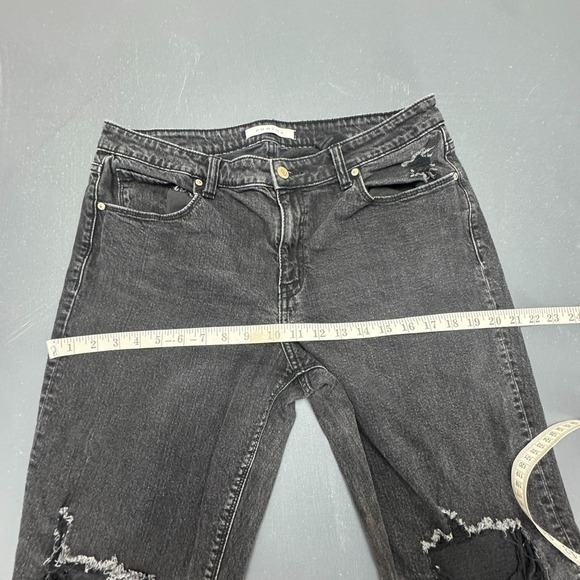 Eunina Jeans Women's 15/32 Juniors Black Denim Distressed Stretch Skinny Casual - Picture 14 of 15